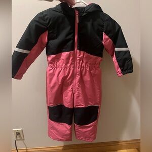 Swiss Tech Pink and Black Snowsuit Toddler 4T
